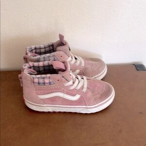 Vans Kids High-Top Sneakers - Pink and White